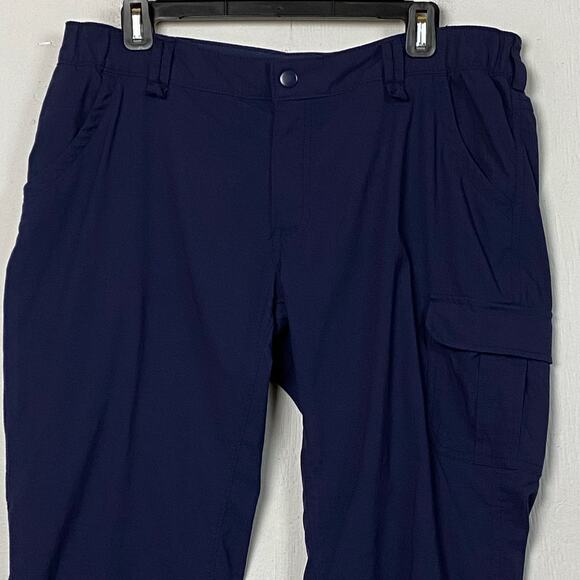 Duluth Trading Co. Navy Blue Nylon Stretch Cargo Pants Size 14 - Picture 3 of 10